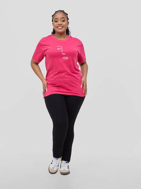 Face Tees T-shirt - Pink