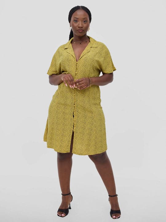 Zuana Veromada Dress - Yellow / Black
