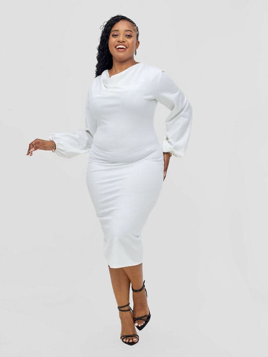 Heidi Statement Dress - White
