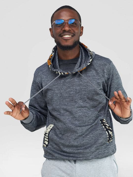 Rafiki Threads Cheza Hoodie Jumper - Grey