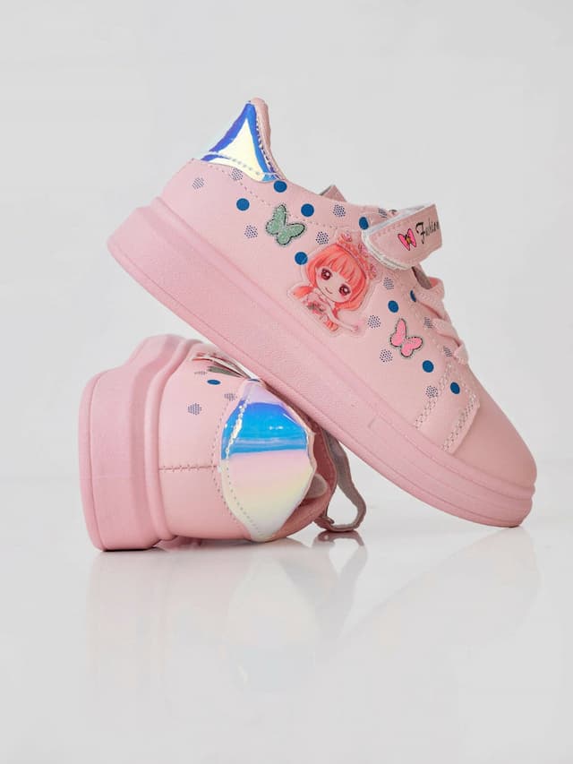Little Feet Kenya Cartoon Themed Sneaker- Pink