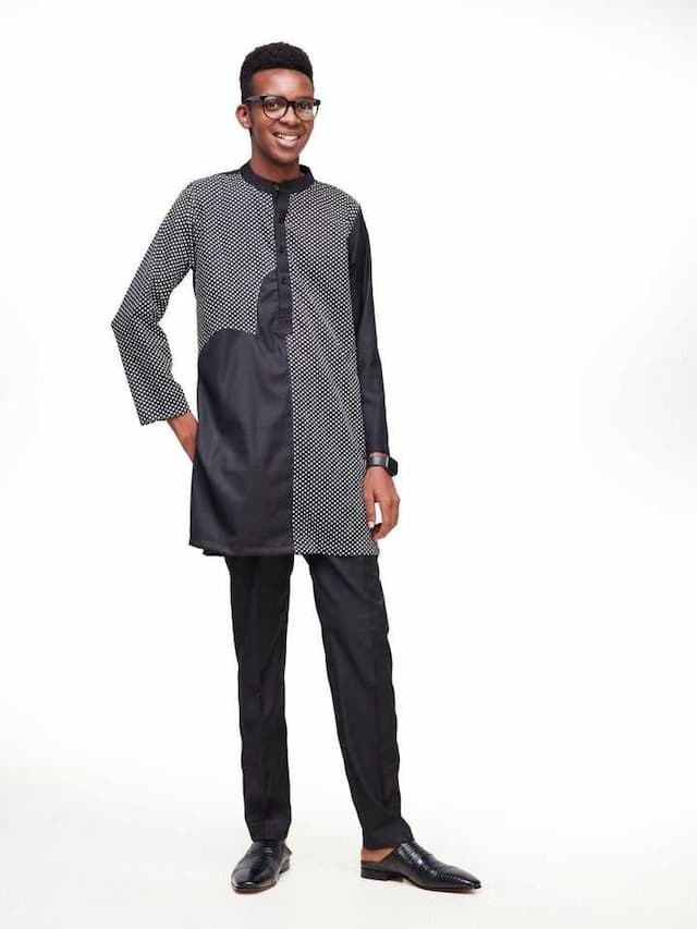Beqss Ankara Suit Set - Black