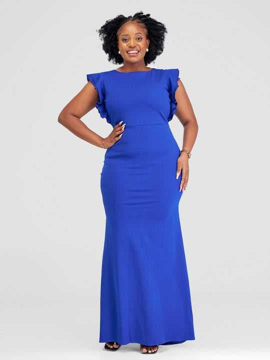 Therose Empire Raffy Gown - Blue