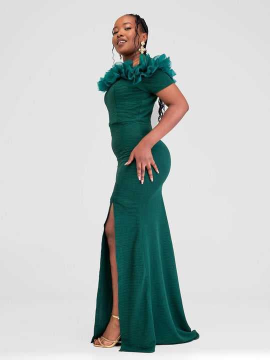 Therose Empire Matile Gown - Luxurious Green