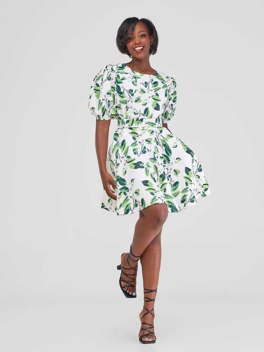 Nivae Stylish Sisters Mini Dress - Green