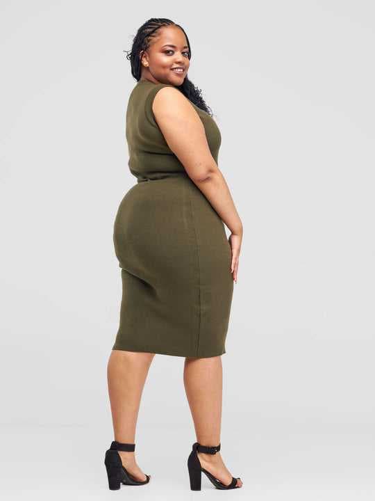 Texstyle Darli Dress - Olive Green