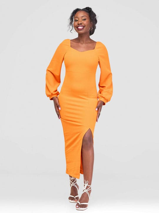 Stylish Sisters Bodycon Dress - Orange
