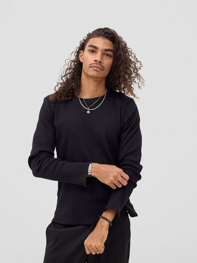 Zoya Yuni Men's Long Sleeve T-shirt - Black