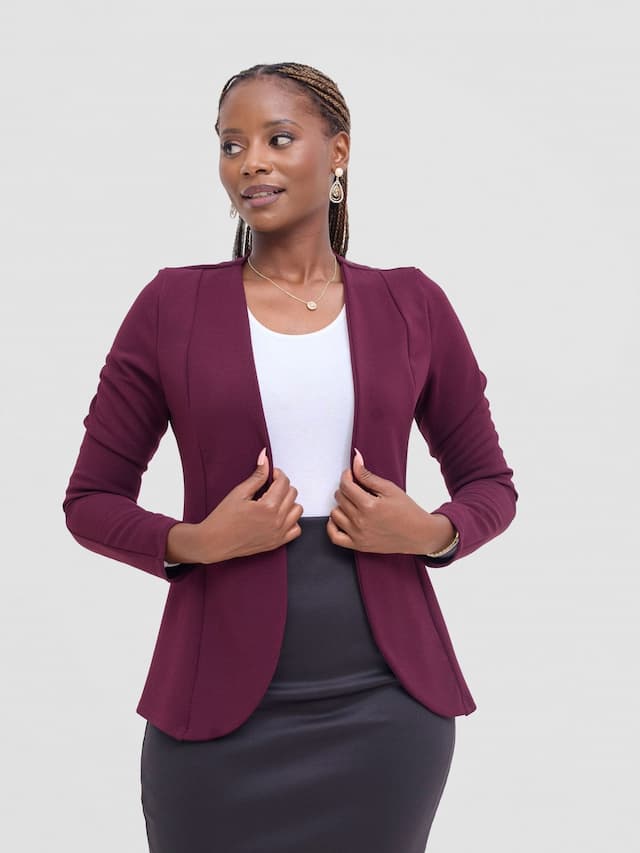 Vivo Basic Dua Jacket - Burgundy