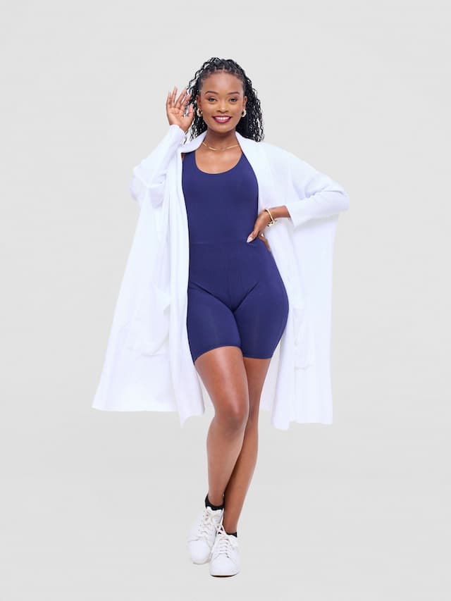 Vivo Cuffed Wide Sweater - White