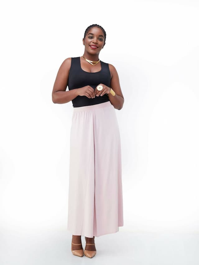 Hessed Maxi Wide Skirt - Pink