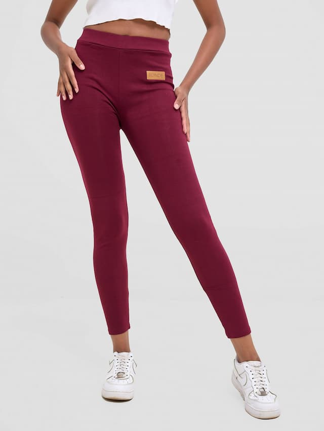 Stylish Sisters Ronde Heavy Comfy Tights Leggings - Maroon