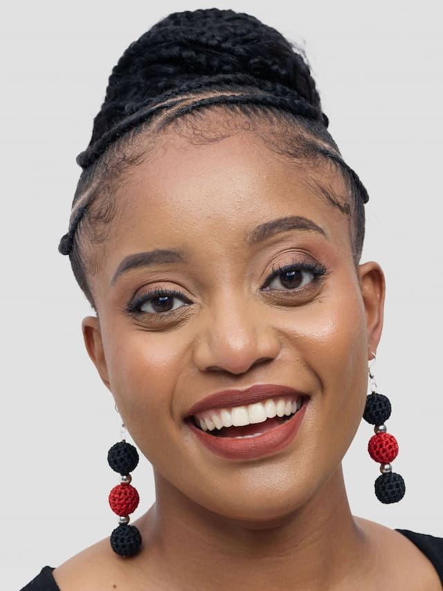 Ball Earring - Black / Red