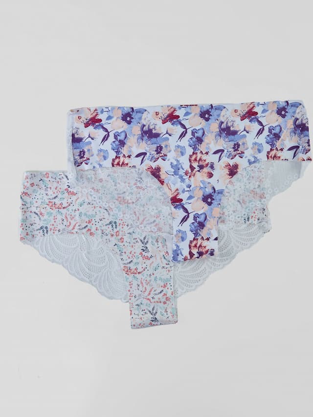Invisible 2pk Hipster Panty - Floral