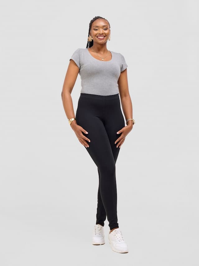 Vivo Basic Cap Sleeved Bodysuit - Light Grey
