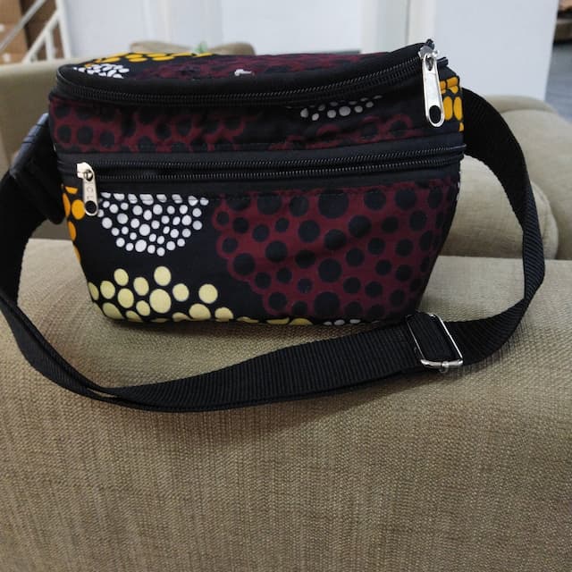 Wsc Pambo Vintara Fanny Pack - Black / Maroon Print