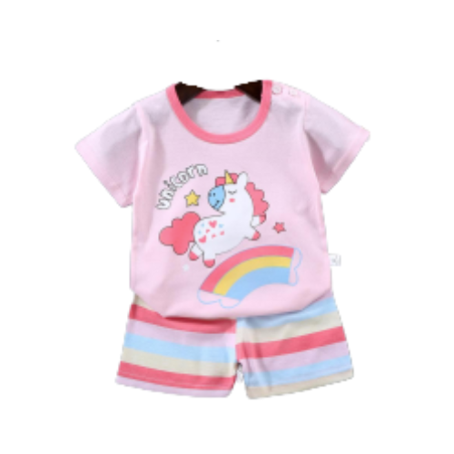 Unicorn Shorts Pajama Set 2 Pc