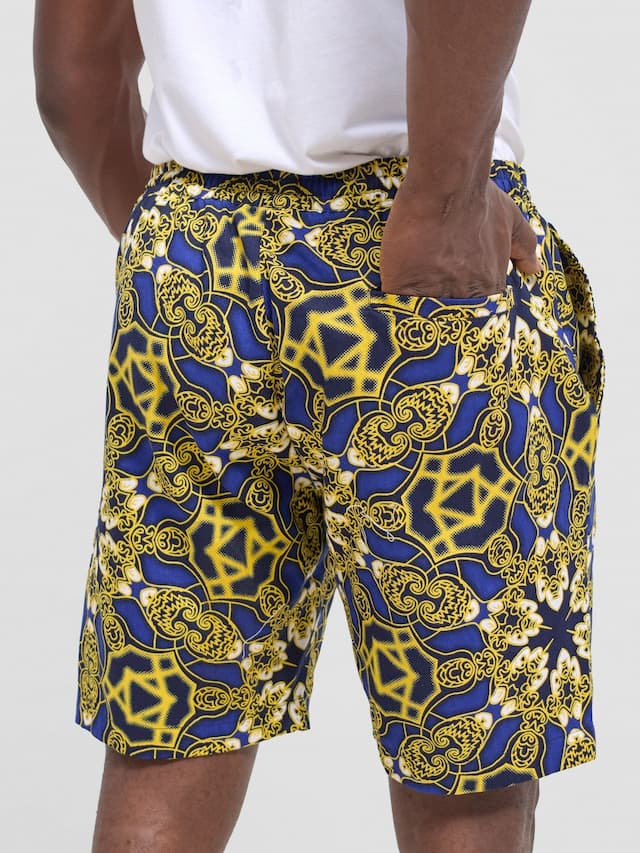 Safari Men Drawstring Shorts - Keri Print