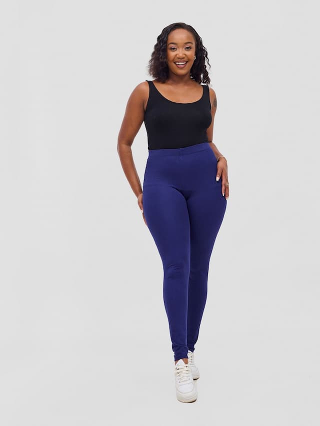 Vivo Val Full Length Leggings - Navy Blue
