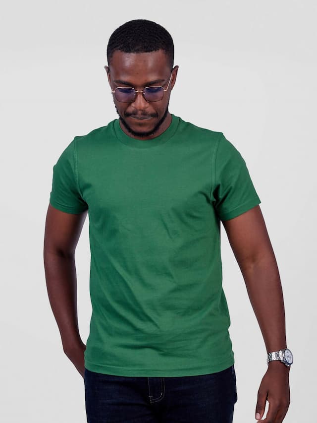 Zuria Fashions Unisex Roundneck T-shirt - Dark Green