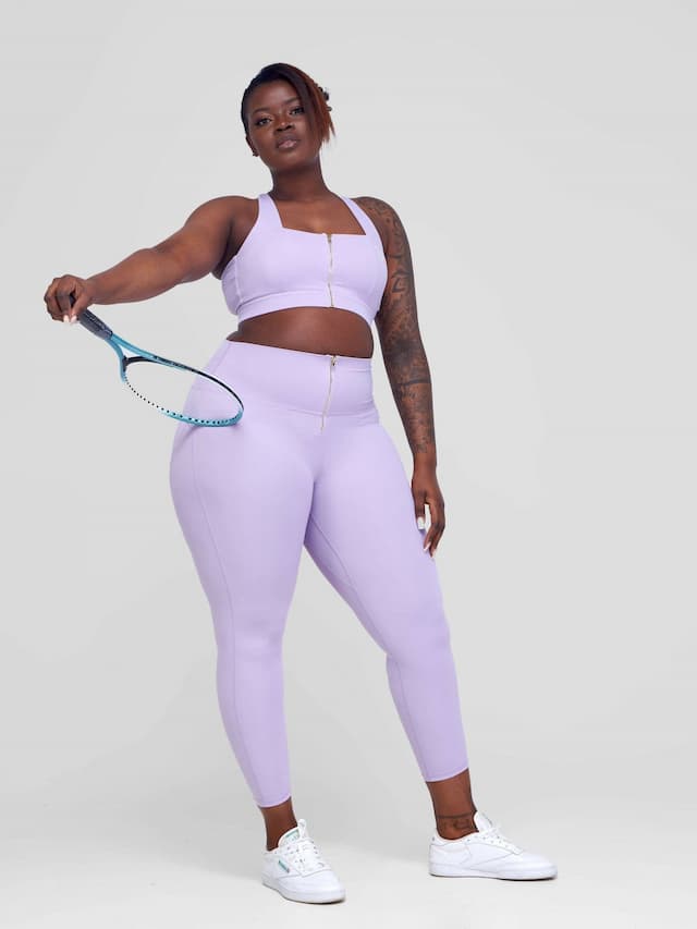 Fabtive Bella Sleeveless Set - Purple