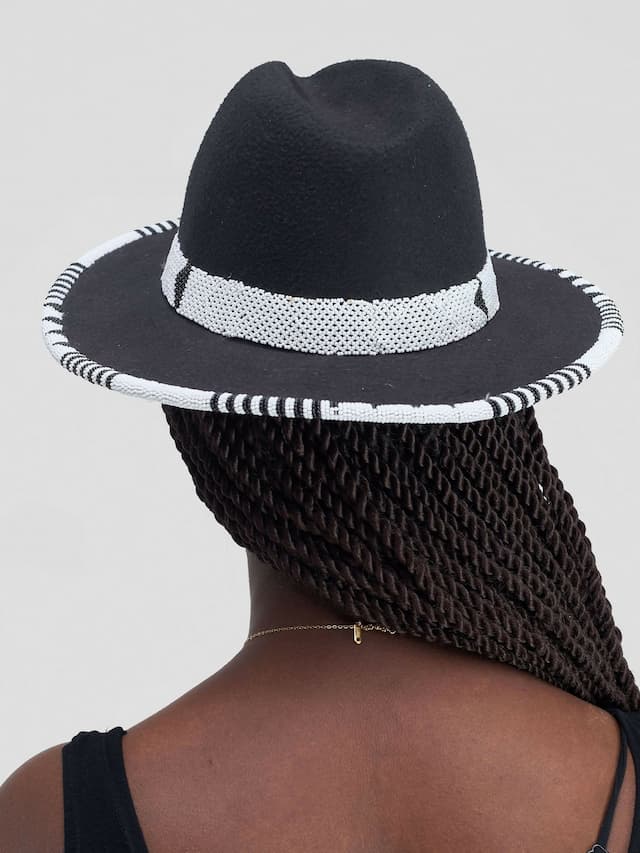 Beaded Hat - Black