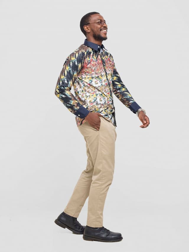 Mendilines Warm African Shirt - Black / Green