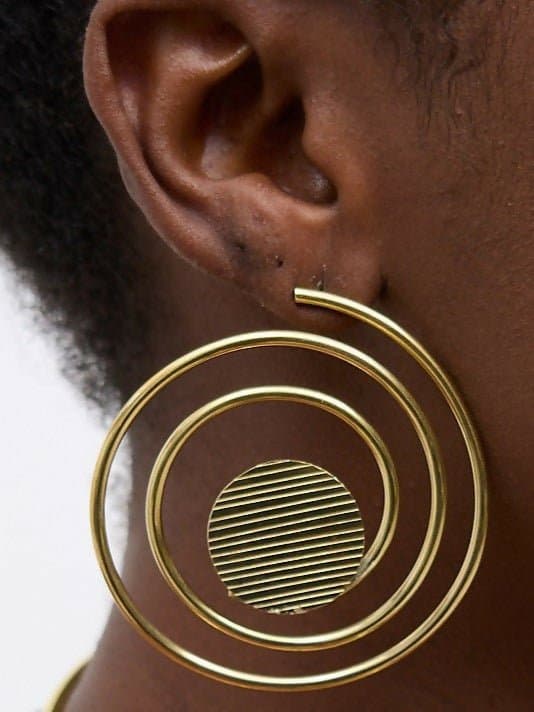 Purely Brass Kibali Brass Earring - Brass