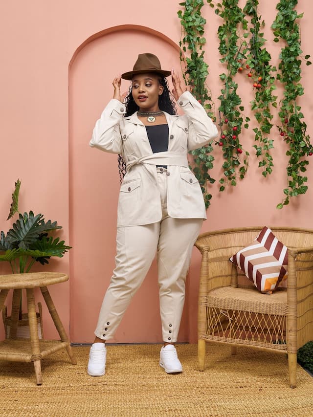 Safari Chui Lined Jacket -  White Cloud