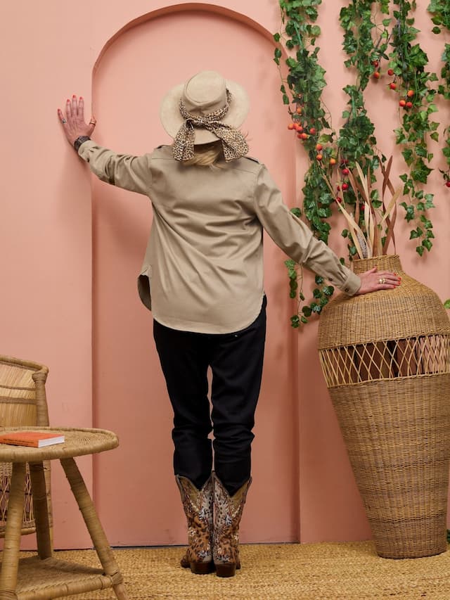 Safari Chui Heavy Shirt - Taupe