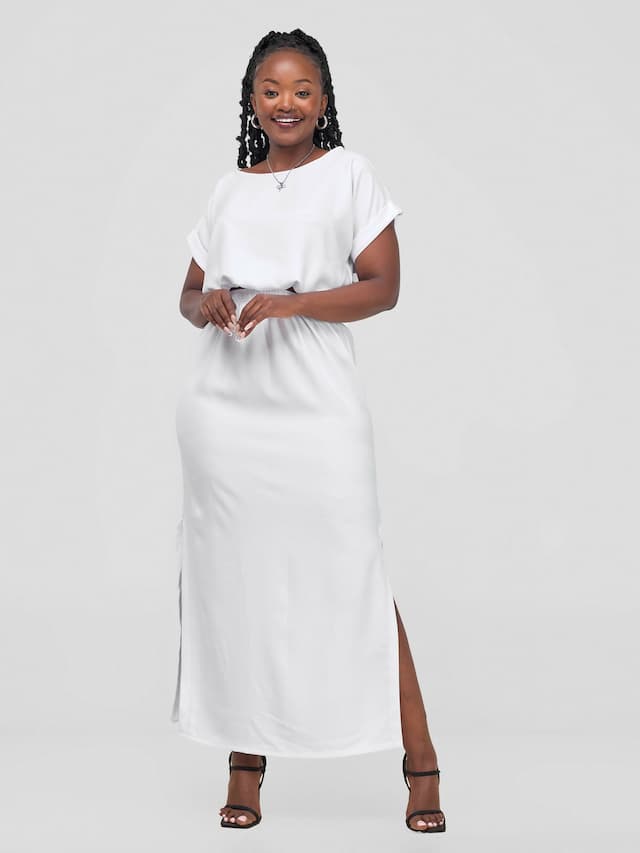 Salok Havilah Wear Cara Skirt Set - White