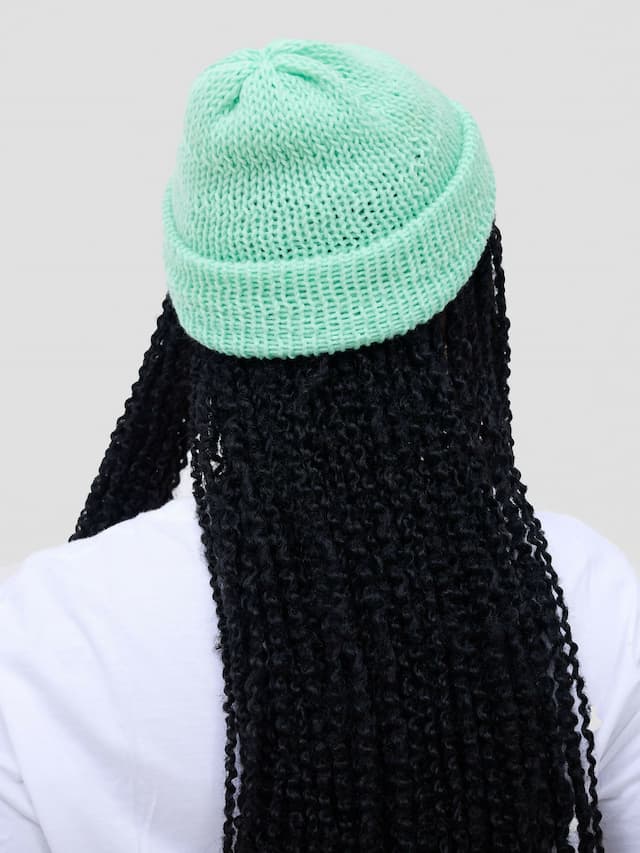 Ogfra Knits Knit Beanien Hat - Mint Green