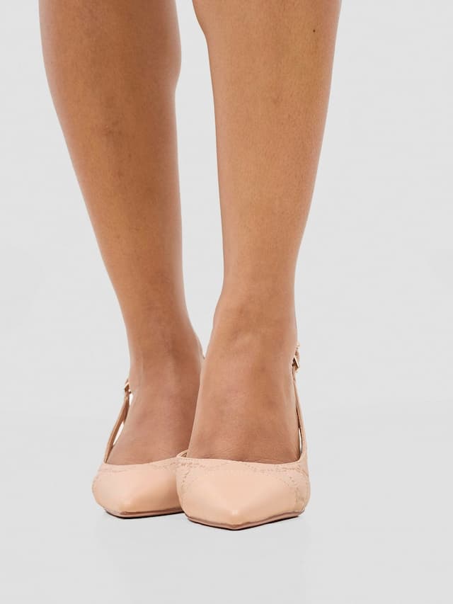 Nine West Sabina Slingback Heel - Nude