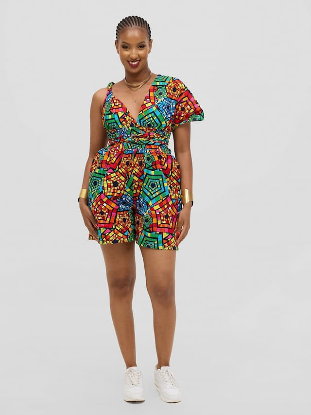Waridi Africa Baraka Romper - Multicolored