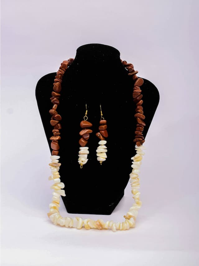 Klewisia Closet Ceramic Necklace Beads Jewerly - Brown