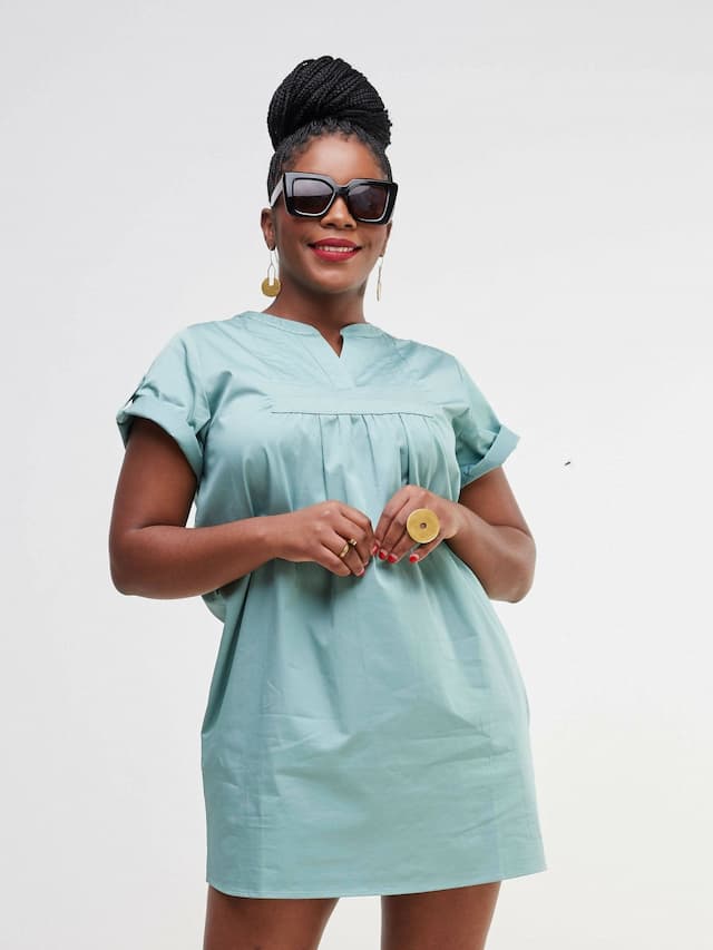 Valuespot Cotton Dress - Green