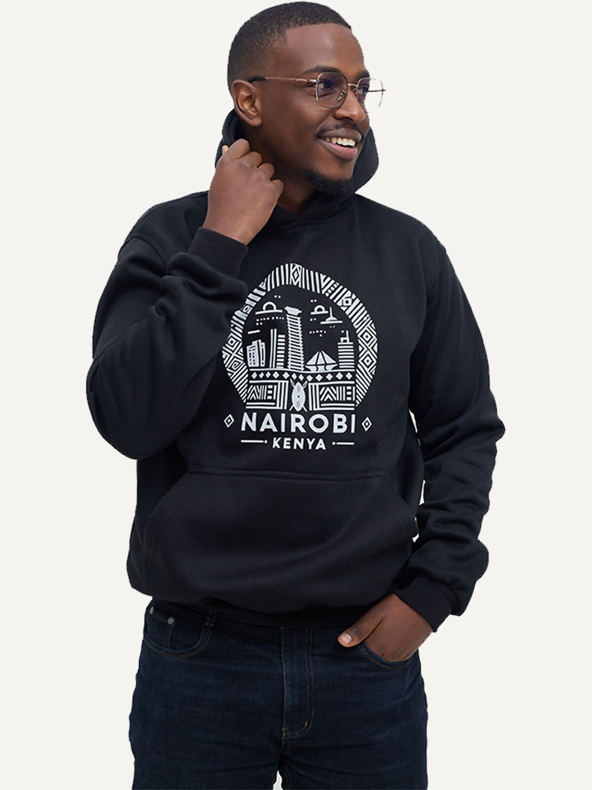 Kitu Kali Graphic Nairobi II Hoodie - Black
