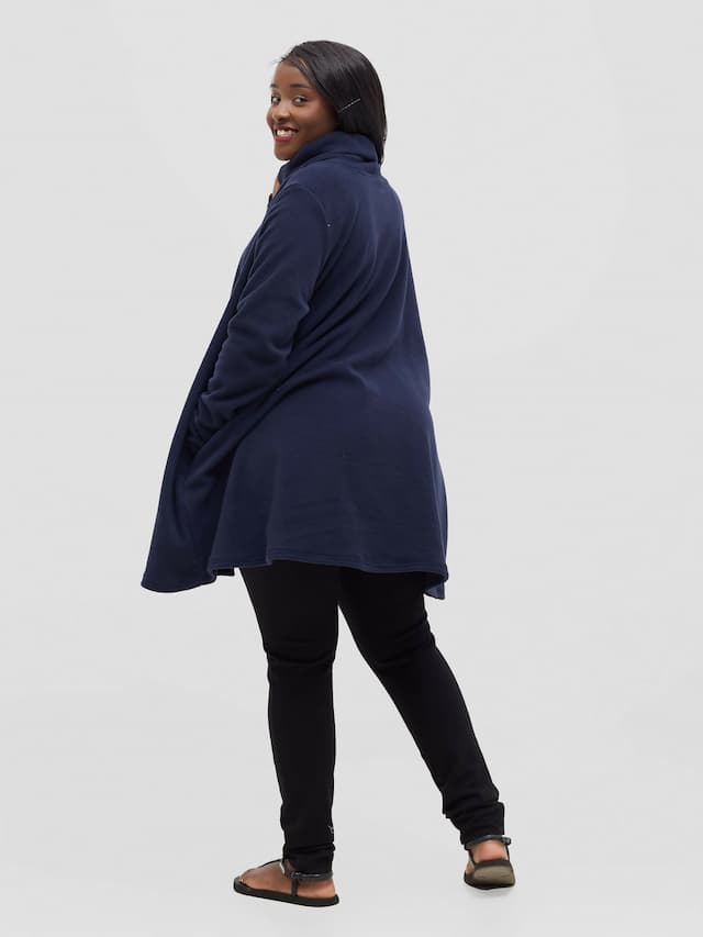 Timyt Urban Velvet Sky Side Pocket Poncho - Navy Blue