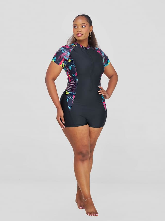 Shells Attic Swimwear Suit Monokini - Black
