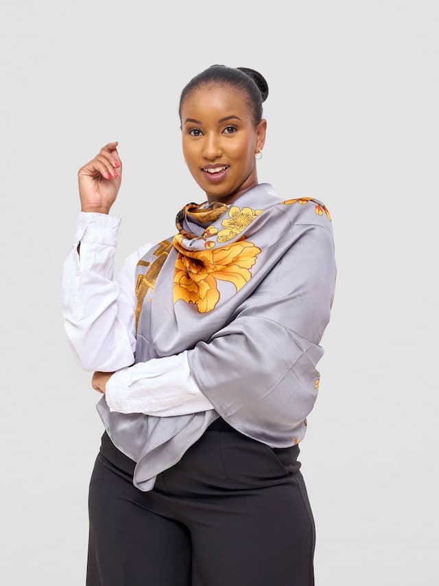 Ukiyo Lifestyle Silk Scarf - Grey