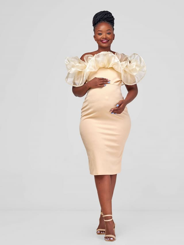 Vintlyne Molly Dress - Beige