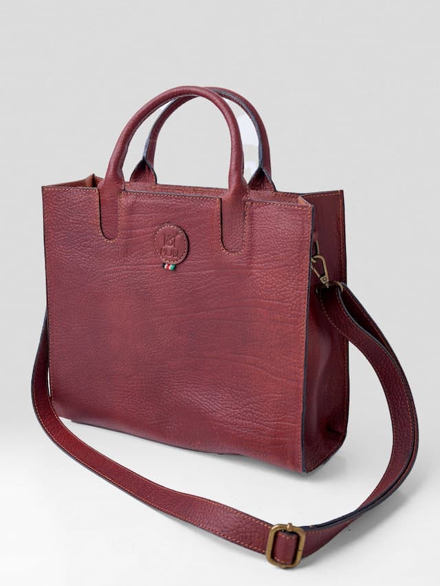 Mubi Leather Pendo Ladies Handbag - Brown