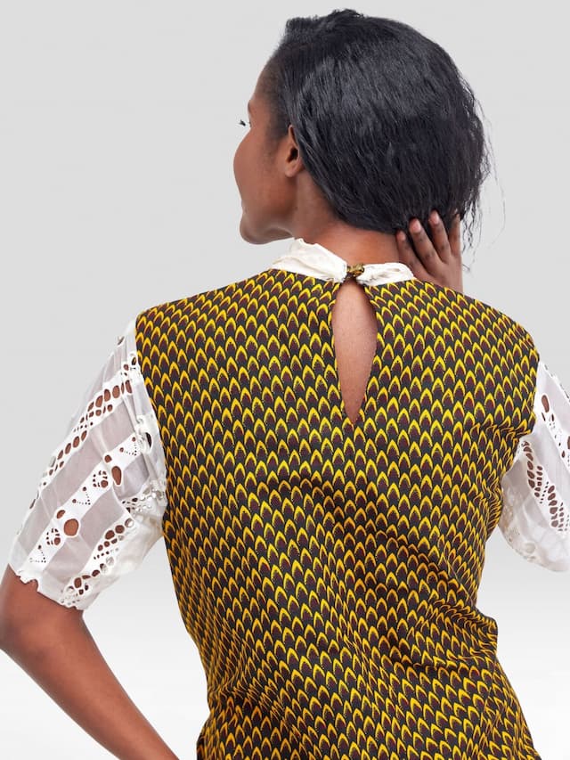 Nefpatra Shift Dress - Yellow