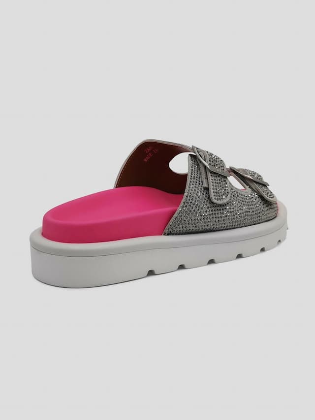 Julz Zane Diamanté Sandal - Pink