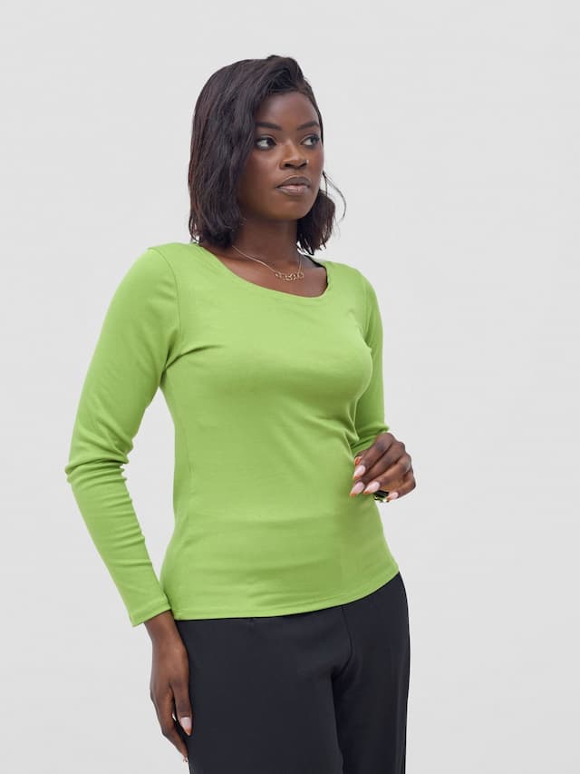 Vivo Basic Val Long Sleeve Top - Lime