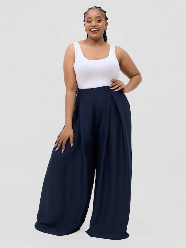 Menengai Palazzo Pant - Navy Blue