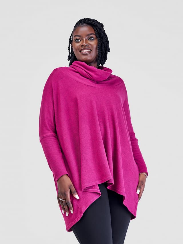 Vivo Basic Cowl Hoodie - Burgundy