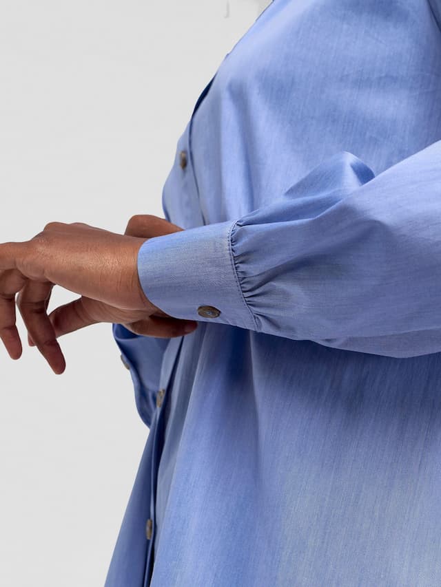 Safari Kaya Long Sleeve Collar Shirt - Light Blue