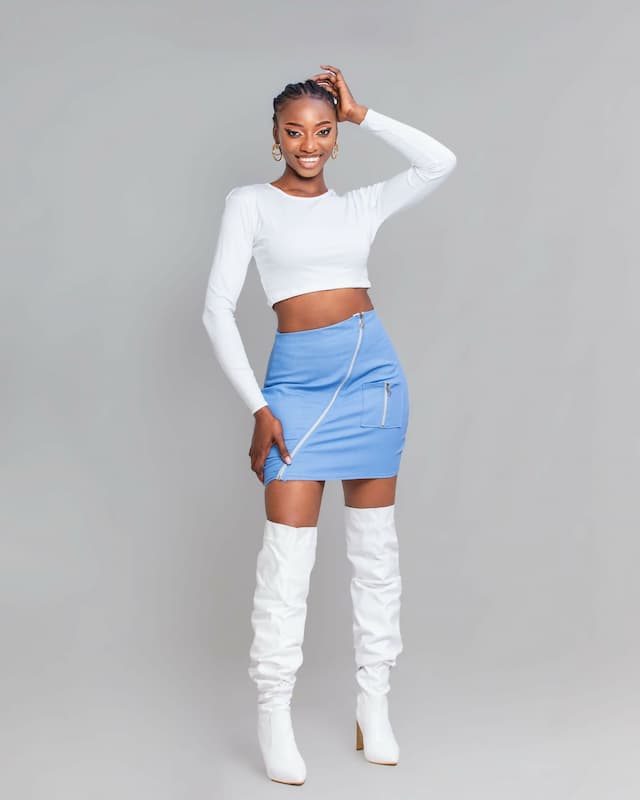 Da’Joy Fashions Hydra Denim Skirt - Blue