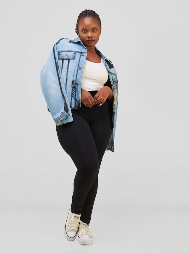 'Darth Vader' Custom Denim Jacket - Blue